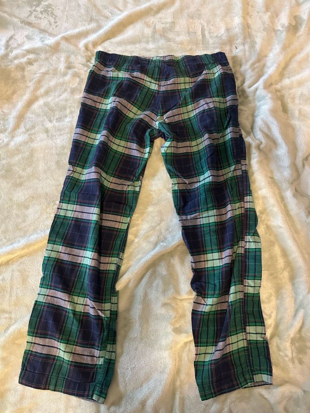 J. Crew Green and Navy Plaid Lounge Pants